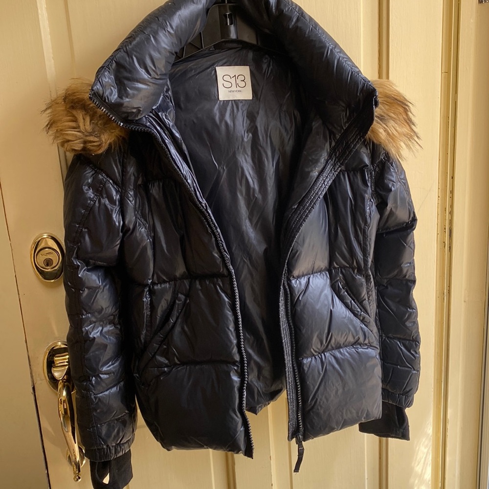 S13 Xl puffer jacket hood black